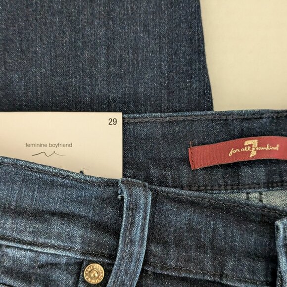 7 FOR ALL MANKIND josefina feminine boyfriend Women's Jeans  Size 29  NWT - Picture 6 of 9